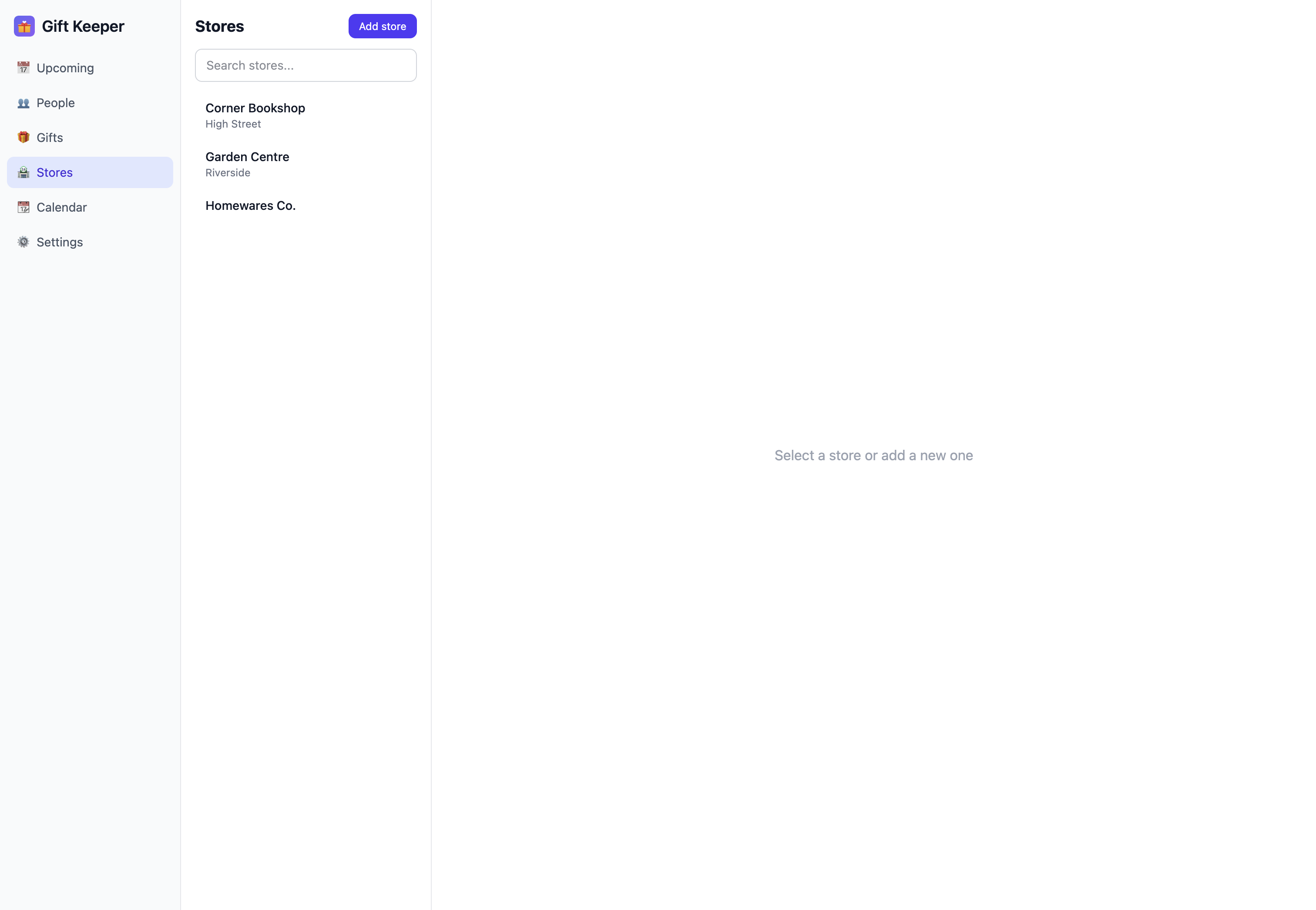 Store tracking with spending summaries