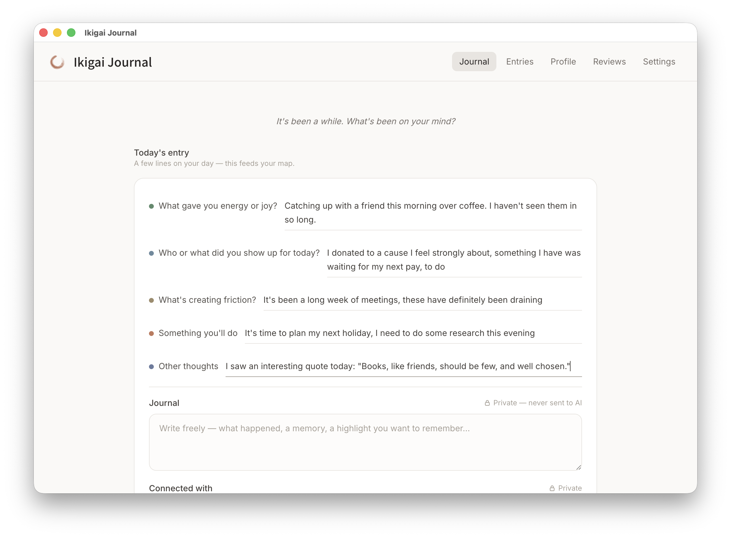 Ikigai Journal — journal and purpose map